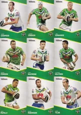 2014 NRL Traders Base Team Set - Canberra Raiders