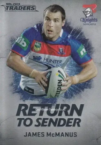 2014 NRL Traders Return To Sender - RTS15 James McManus Newcastle Knights