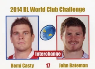 The NRL Trading Card Specialists 15 2014 World Club Challenge - Card 17 Remi Casty & John Bateman
