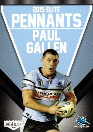 2015 NRL Elite Pennants - EP17 Paul Gallen Cronulla Sharks