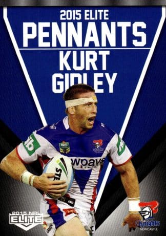 2015 NRL Elite Pennants - EP36 Kurt Gidley Newcastle Knights