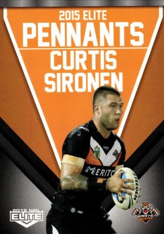 2015 NRL Elite Pennants - EP78 Curtis Sironen Wests Tigers
