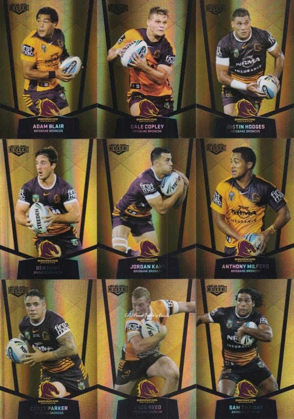 2015 NRL Elite Gold Parallel - Full Set 144 Cards - Image 17