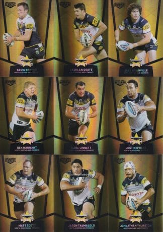 2015 NRL Elite Gold Parallel Team Set - North QLD Cowboys