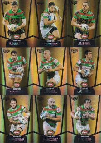 2015 NRL Elite Gold Parallel Team Set - South Sydney Rabbitohs