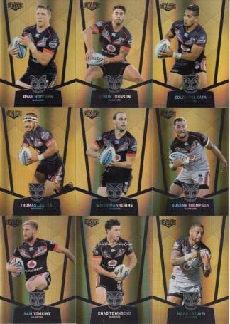 2015 NRL Elite Gold Parallel Team Set - Warriors