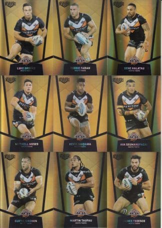 2015 NRL Elite Gold Parallel Team Set - Wests Tigers