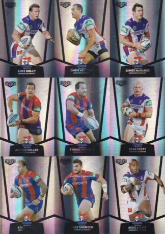 2015 NRL Elite Silver Parallel Team Set - Newcastle Knights