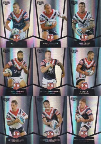 2015 NRL Elite Silver Parallel Team Set - Sydney Roosters