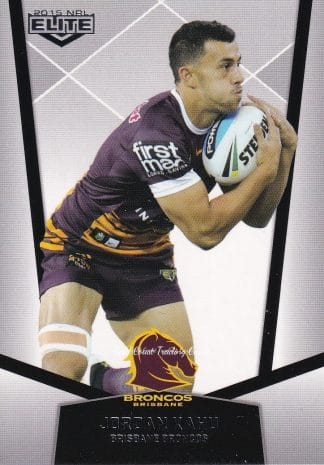 2015 NRL Elite Common Card - Base 005 Jordan Kahu Brisbane Broncos