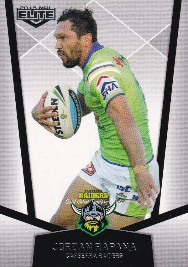 2015 NRL Elite Common Card - Base 017 Jordan Rapana Canberra Raiders