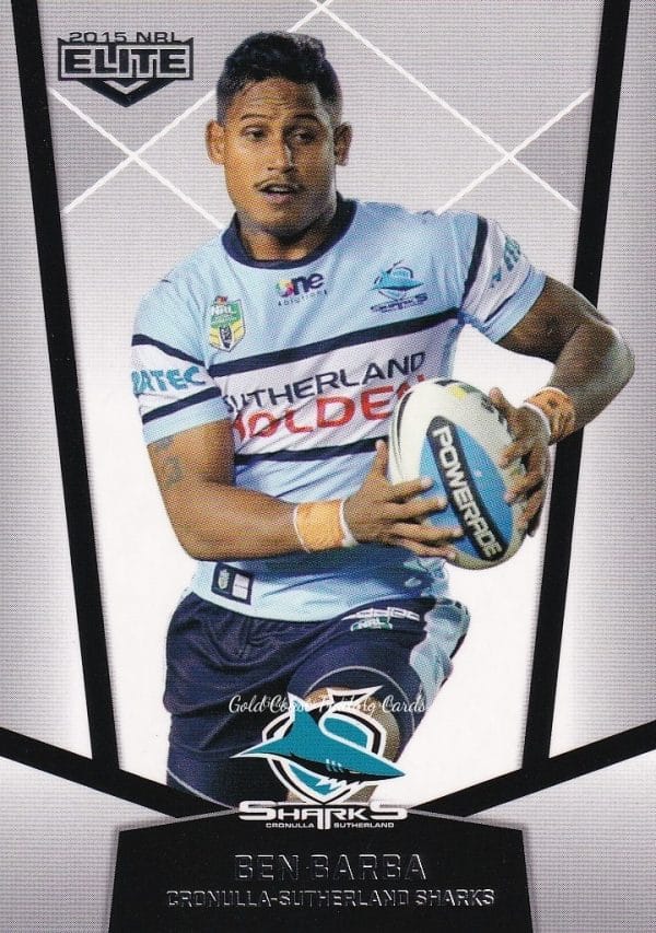 2015 NRL Elite Common Card - Base 031 Ben Barba Cronulla Sharks