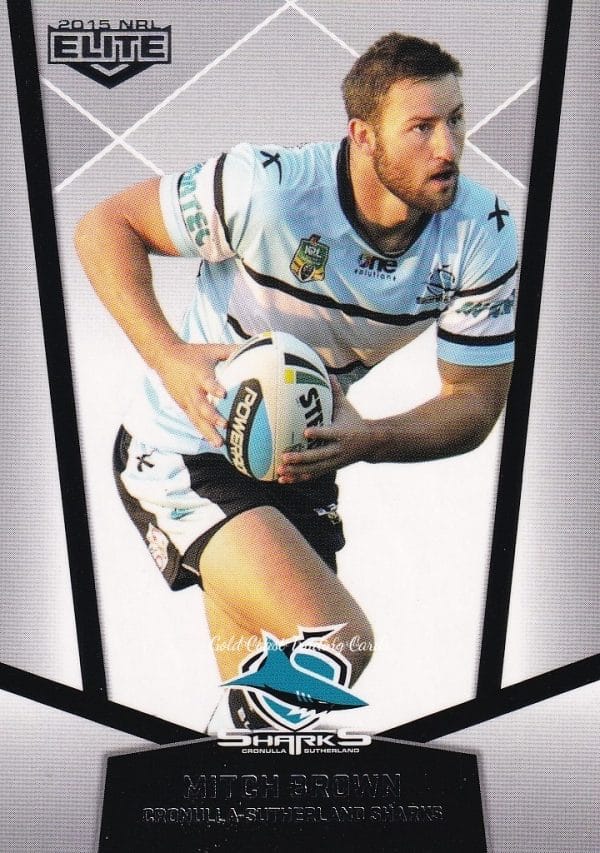 2015 NRL Elite Common Card - Base 033 Mitch Brown Cronulla Sharks