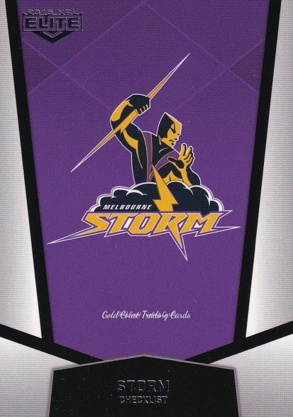 2015 NRL Elite Common Card - Base 070 Logo Checklist Melbourne Storm