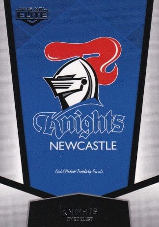 2015 NRL Elite Common Card - Base 080 Logo Checklist Newcastle Knights