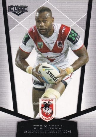 2015 NRL Elite Common Card - Base 125 Eto Nabuli St George Dragons
