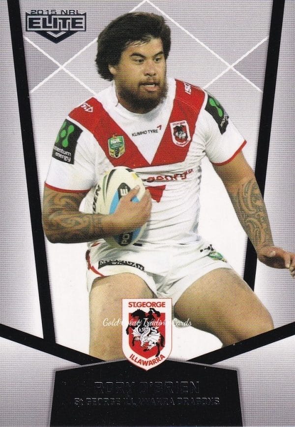 2015 NRL Elite Common Card - Base 127 Rory O'Brien St George Dragons