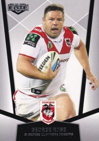 2015 NRL Elite Common Card - Base 128 George Rose St George Dragons