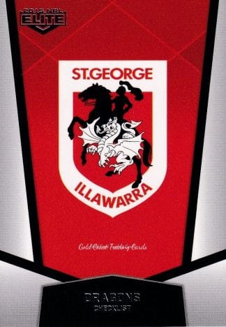 2015 NRL Elite Common Card - Base 130 Logo Checklist St George Dragons