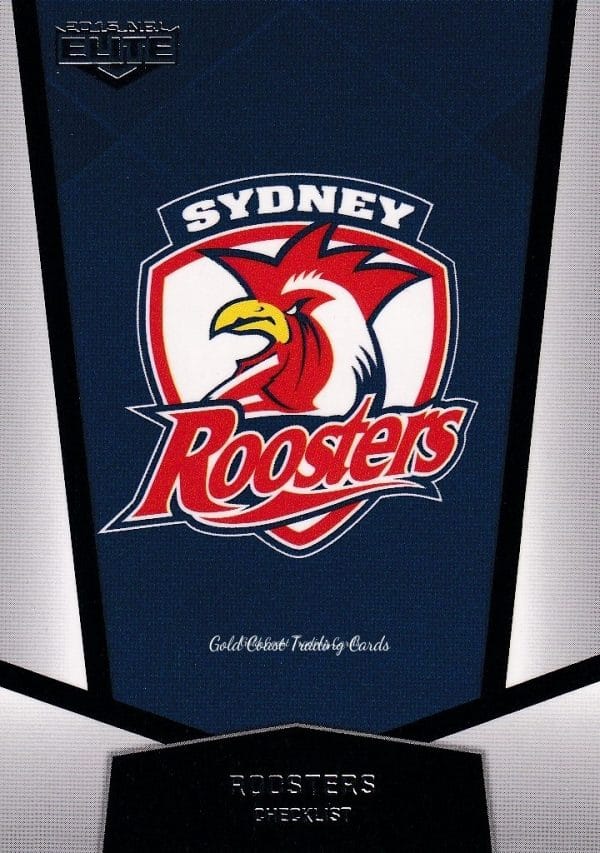 2015 NRL Elite Common Card - Base 140 Logo Checklist Sydney Roosters