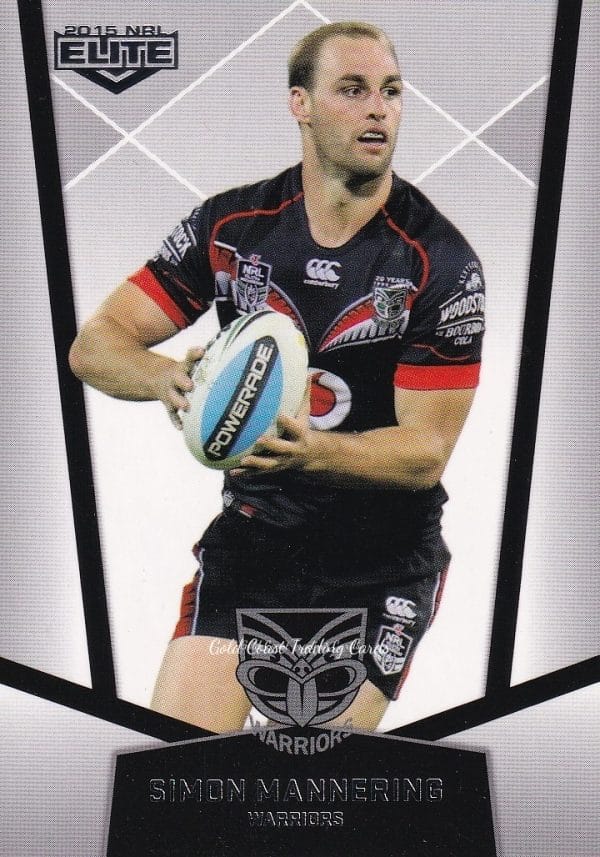 2015 NRL Elite Common Card - Base 145 Simon Mannering Warriors