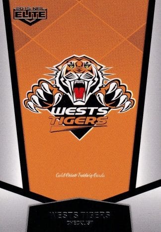 2015 NRL Elite Common Card - Base 160 Logo Checklist Wests Tigers