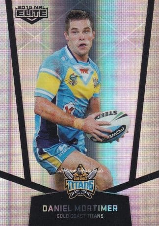 2015 NRL Elite Silver Parallels - P041 Daniel Mortimer Gold Coast Titans