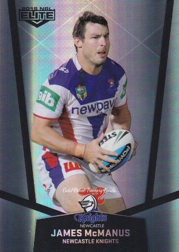 2015 NRL Elite Silver Parallels - P066 James McManus Newcastle Knights
