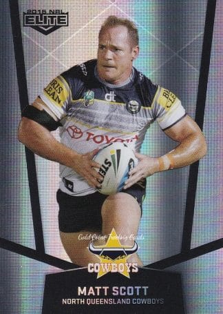 2015 NRL Elite Silver Parallels - P079 Matt Scott North Qld Cowboys