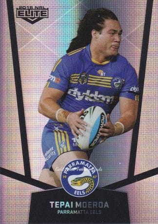 2015 NRL Elite Silver Parallels - P086 Tepai Moeroa Parramatta Eels