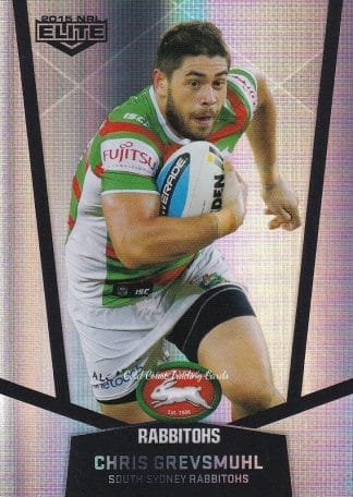 2015 NRL Elite Silver Parallels - P101 Chris Grevsmuhl South Sydney Rabbitohs