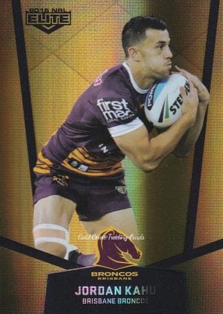 2015 NRL Elite Gold Parallels - PS005 Jordan Kahu Brisbane Broncos