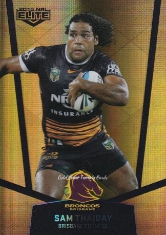 2015 NRL Elite Gold Parallels - PS009 Sam Thaiday Brisbane Broncos