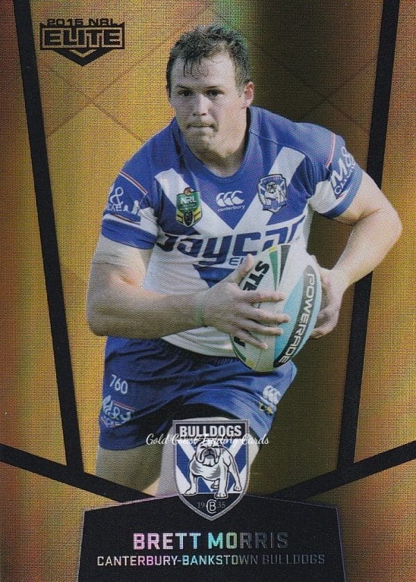 2015 NRL Elite Gold Parallels - PS024 Brett Morris Canterbury Bulldogs