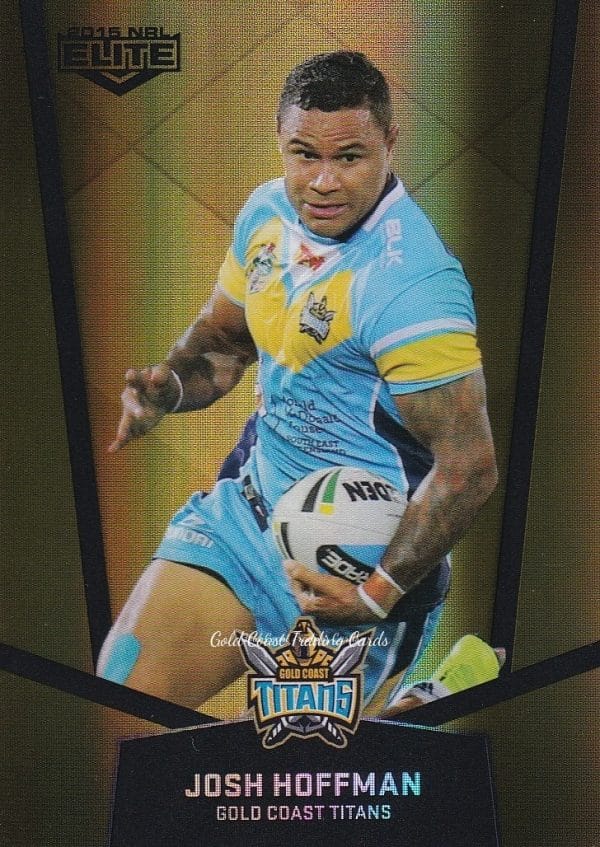 2015 NRL Elite Gold Parallels - PS038 Josh Hoffman Gold Coast Titans