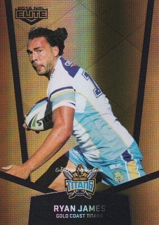 2015 NRL Elite Gold Parallels - PS040 Ryan James Gold Coast Titans