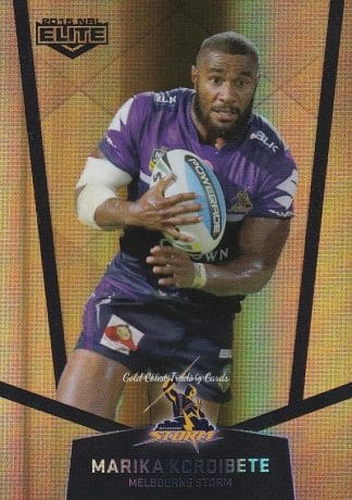 2015 NRL Elite Gold Parallels - PS058 Marika Koroibete Melbourne Storm
