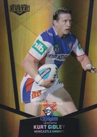 2015 NRL Elite Gold Parallels - PS064 Kurt Gidley Newcastle Knights