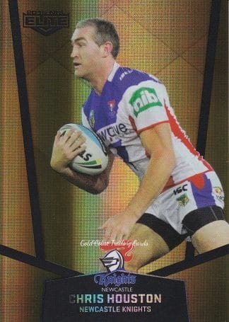 2015 NRL Elite Gold Parallels - PS065 Chris Houston Newcastle Knights