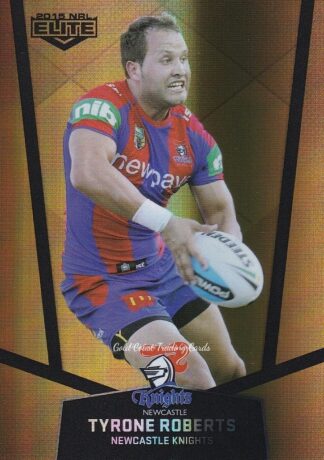 2015 NRL Elite Gold Parallels - PS068 Tyrone Roberts Newcastle Knights