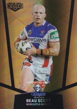 2015 NRL Elite Gold Parallels - PS069 Beau Scott Newcastle Knights