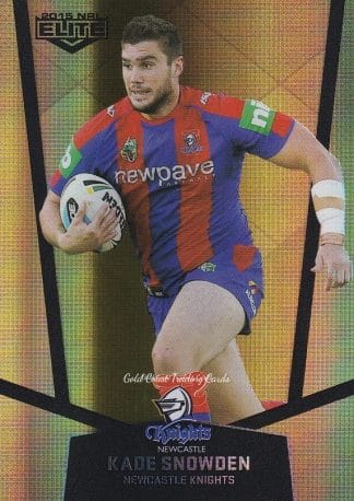 2015 NRL Elite Gold Parallels - PS071 Kade Snowden Newcastle Knights