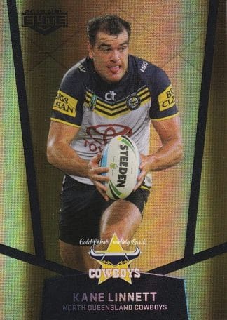 2015 NRL Elite Gold Parallels - PS077 Kane Linnett North Qld Cowboys