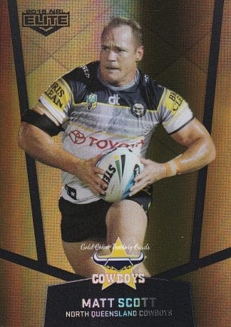 2015 NRL Elite Gold Parallels - PS079 Matt Scott North Qld Cowboys