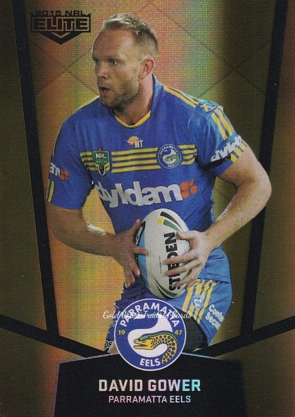 2015 NRL Elite Gold Parallels - PS084 David Gower Parramatta Eels