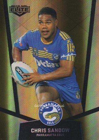 2015 NRL Elite Gold Parallels - PS088 Chris Sandow Parramatta Eels