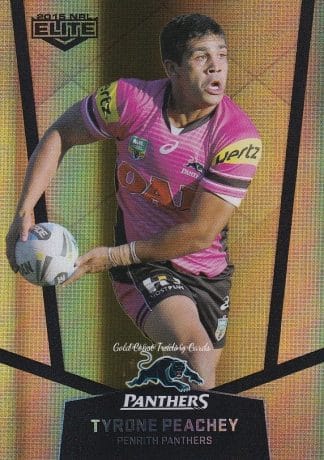 2015 NRL Elite Gold Parallels - PS096 Tyrone Peachey Penrith Panthers