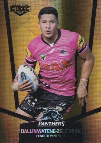 2015 NRL Elite Gold Parallels - PS099 Dallin Watene-Zelezniak Penrith Panthers
