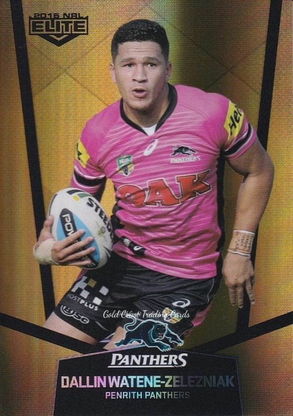2015 NRL Elite Gold Parallels - PS099 Dallin Watene-Zelezniak Penrith Panthers