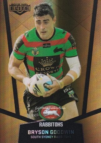 2015 NRL Elite Gold Parallels - PS100 Bryson Goodwin South Sydney Rabbitohs